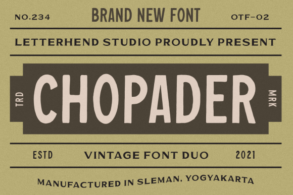 Chopader: The Bold Vintage Display Font That Redefines Modern Print Design