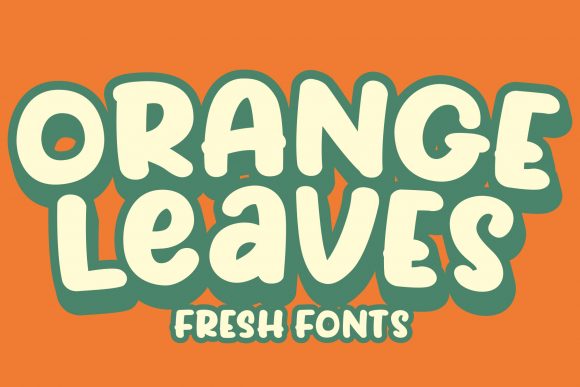Orange Leaves: A Vintage Display Font That Transforms Print Design