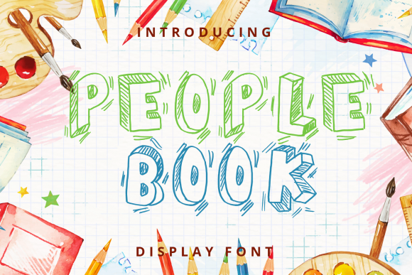 People Book: The Sweet 3D Outlined Display Font for Standout Designs