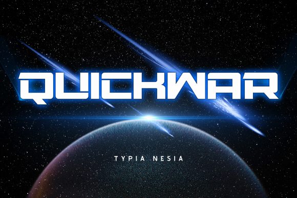 Quickwar: The Bold Display Font for Futuristic Design Projects
